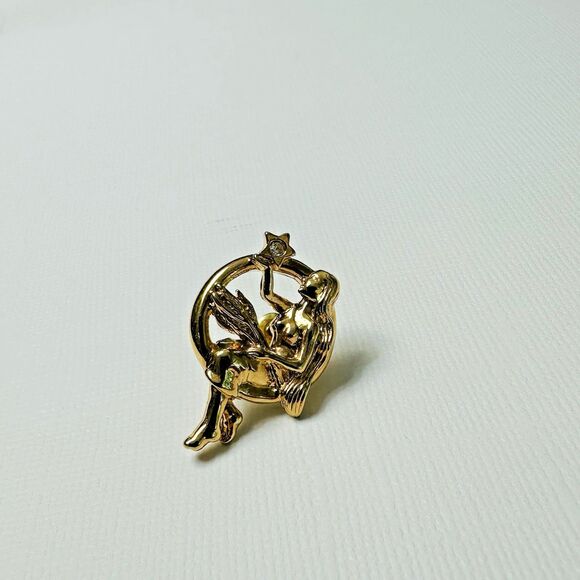 Vintage Avon Virgo Signs of the Future Pin Astrology Horoscope Rhinestone Star - Picture 8 of 8